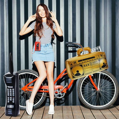  Gejoy 2 Pieces Inflatable Radio Boombox and Inflatable Mobile Phone Box for 80s 90s Party Decorations