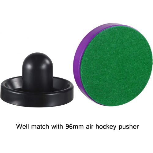  Gejoy 94 mm Air Hockey Mallet Felt Pads Replacement Air Hockey Pushers Pads Green Self Adhesive Felt Sticker for 96 mm Air Hockey Pushers