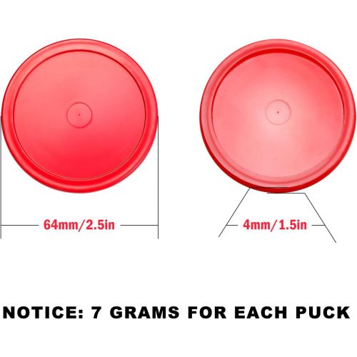  Gejoy 8 Pieces Air Hockey Pucks Replacement Round Pucks for Game Tables, Equipment, Accessories，7 Grams