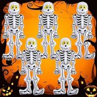 할로윈 용품Gejoy 5 Pieces Halloween Inflatable Skeleton Decorations Skeleton Ornaments Inflated Halloween Skull Skeleton Props for Halloween Party Indoor Outdoor Supplies