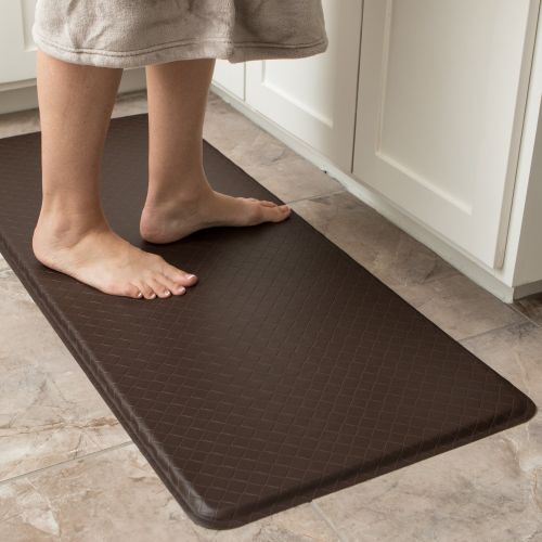  GelPro Classic Anti-Fatigue Kitchen Comfort Chef Floor Mat, 20x48”, Linen Granite Gray Stain Resistant Surface with 1/2” Gel Core for Health and Wellness