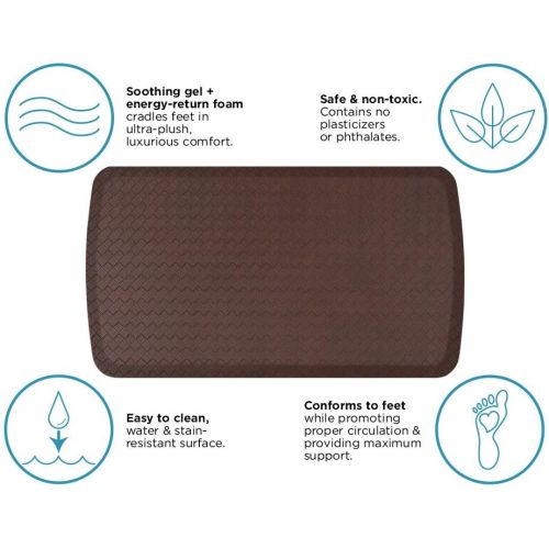  GelPro Elite Premier Kitchen Floor Mat, Khaki, 20 x 72