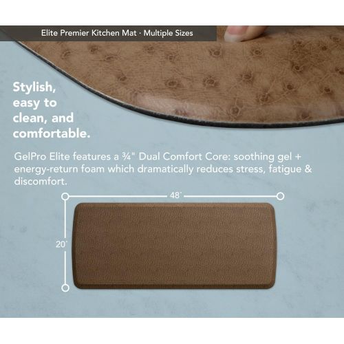  GelPro Elite Premier Kitchen Floor Mat, Khaki, 20 x 72