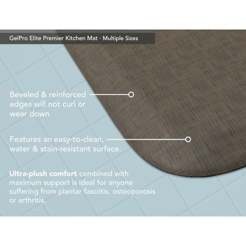  GelPro Elite Premier Kitchen Floor Mat, Khaki, 20 x 72