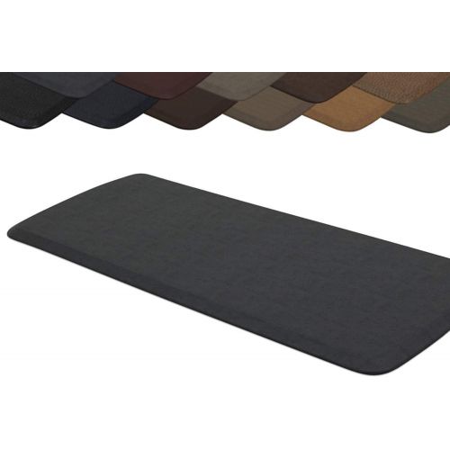  GelPro Elite Premier Anti-Fatigue Kitchen Comfort Floor Mat, 20x48”, Vintage Leather Slate Stain Resistant Surface with Therapeutic Gel and Energy-return Foam for Health and Wellne