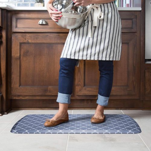  GelPro Elite Premier Anti-Fatigue Kitchen Comfort Floor Mat, 20x48”, Vintage Leather Slate Stain Resistant Surface with Therapeutic Gel and Energy-return Foam for Health and Wellne