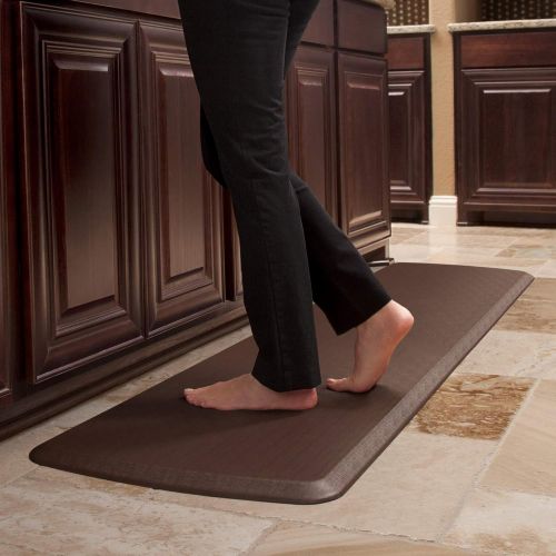  GelPro Elite Premier Anti-Fatigue Kitchen Comfort Floor Mat, 20x48”, Vintage Leather Slate Stain Resistant Surface with Therapeutic Gel and Energy-return Foam for Health and Wellne