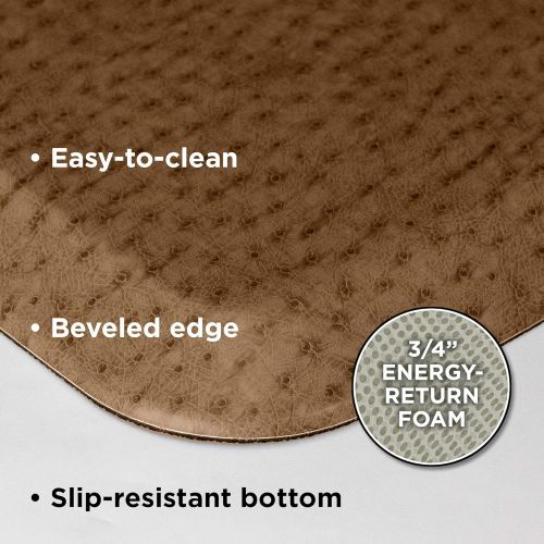  GelPro Elite Premier Anti-Fatigue Kitchen Comfort Floor Mat, 20x48”, Vintage Leather Slate Stain Resistant Surface with Therapeutic Gel and Energy-return Foam for Health and Wellne