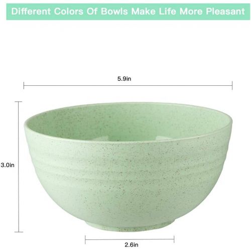  [아마존베스트]Gelamice Unbreakable Cereal Bowls, 32 OZ Lightweight Wheat Straw Cereal Bowls, 4 PCS Eco-Friendly Soup Rice Cereal Pasta Salad Bowl, Dishwasher & Microwave Safe, BPA Free Healthy Kitchen Bo