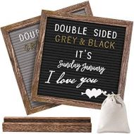 [아마존 핫딜] Gelibo Double Sided Letter Board with 750 Precut White & Gold Letters,Months & Days & Extra Cursive Words, Wall & Tabletop Display, Letter Bags, Scissors