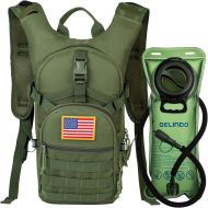 Gelindo Tactical Hydration Backpack with 2L Water Bladder, Light Weight Pack for Hunting Hiking Camping Cycling