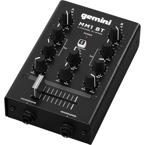  Gemini MM1BT 2-Channel Compact Mixer with Bluetooth