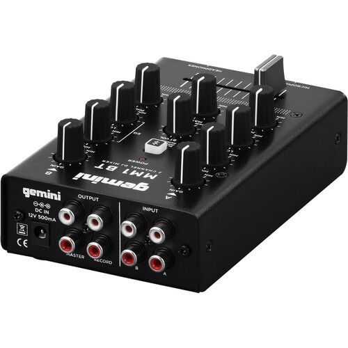  Gemini MM1BT 2-Channel Compact Mixer with Bluetooth