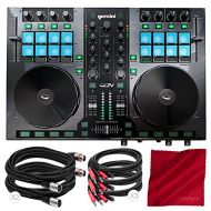 Gemini G2V Virtual DJ Controller and Mixer with Cables and Fibertique Cloth