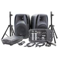 Gemini ES-210MXBLU-ST Bluetooth Portable PA System With Detachable Powered Mixer