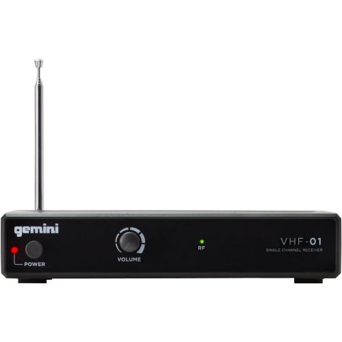  Gemini VHF-01HL-C6 Professional Audio DJ Equipment Single Channel Wireless VHF System and Lavalier Headset Microphone with 100ft Operating Range