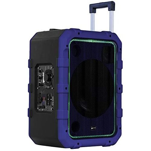  Gemini Sound MPA-2400 20, 240W Watts Wireless Portable Rechargeable Weatherproof Bluetooth Trolley Tailgate Speaker with LED Party Lights, 6 DSP Modes, Microphone/Guitar Inputs, FM