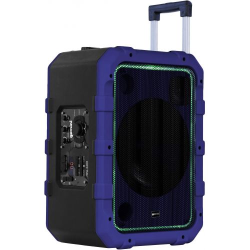  Gemini Sound MPA-2400 20, 240W Watts Wireless Portable Rechargeable Weatherproof Bluetooth Trolley Tailgate Speaker with LED Party Lights, 6 DSP Modes, Microphone/Guitar Inputs, FM