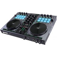 Gemini GV Series G4V Professional Audio 4-Channel MIDI Mappable Virtual DJ Controller with Touch Sensitive Jog Wheel and LED Monitor: Musical Instruments