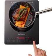 [아마존베스트]Gemlux Mobile Induction Hob Single 2000W - Energy Saving, Glass Ceramic, Touch Sensors, 60-240°C, Timer 180 Min, Portable Induction Hob Camping, Ultralight & Ultra-Thin Design