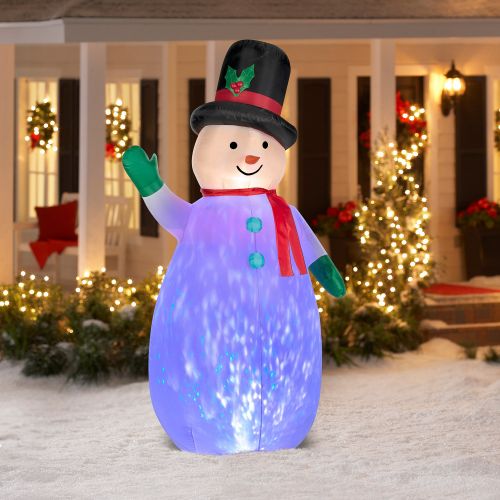  ARETT SALES CORP Gemmy 89739 Airblown Kaleidoscope Snowman Inflatable, Plastic