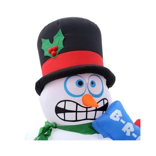  Gemmy 6 FT Animated Airblown Inflatable Shivering Snowman