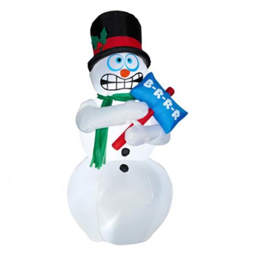  Gemmy 6 FT Animated Airblown Inflatable Shivering Snowman