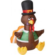Gemmy Inflateables Holiday G08 26396 Air Blown Outdoor Happy Turkey Decor