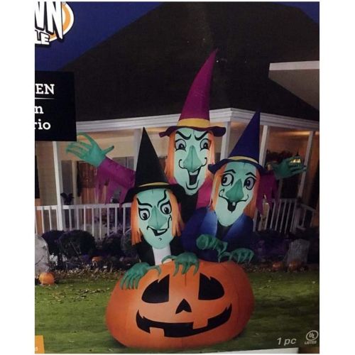  할로윈 용품Gemmy Pumpkin Witch Trio Halloween Inflatable 6 ft Lighted Yard Decoration