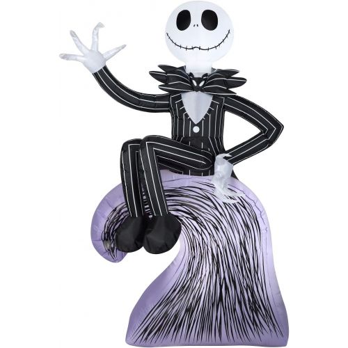  할로윈 용품Gemmy Jack Skellington Sitting ATOP Mountain Swirl Halloween Inflatable