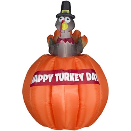  할로윈 용품Gemmy Halloween Animated Airblown Inflatable Rising Turkey in Pumpkin
