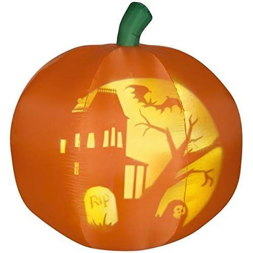  할로윈 용품Gemmy 5 Airblown Panoramic Projection Pumpkin Halloween Inflatables