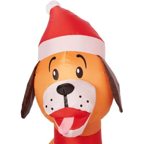  할로윈 용품Gemmy Christmas Inflatable Puppy Dog W/Santa Hat