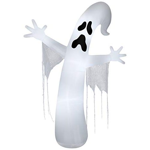  할로윈 용품Gemmy Airblown Whimsey Ghost w/Streamers Giant (C7 LED White), 12 ft Tall, White