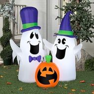 Halloween Airblown Inflatable 5ft. Ghosts and Pumpkin Scene by Gemmy Industries