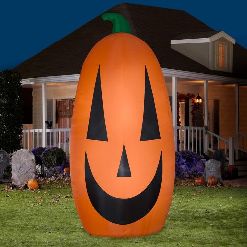  할로윈 용품Gemmy 12 Airblown Inflatable Extra Bright Happy Pumpkin