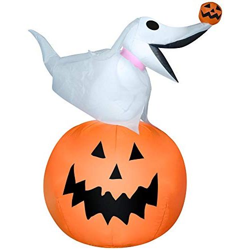  할로윈 용품Gemmy 3 Airblown Inflatable Zero on Pumpkin Jack-O-Lantern