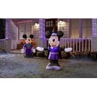 할로윈 용품Gemmy Disney Minnie Mouse in Purple Witch Costume Airblown Halloween Inflatable