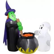 Airblown Halloween Inflatable Witchs Brew Witch Cauldron Ghost 4ft. Yard Decor Gemmy