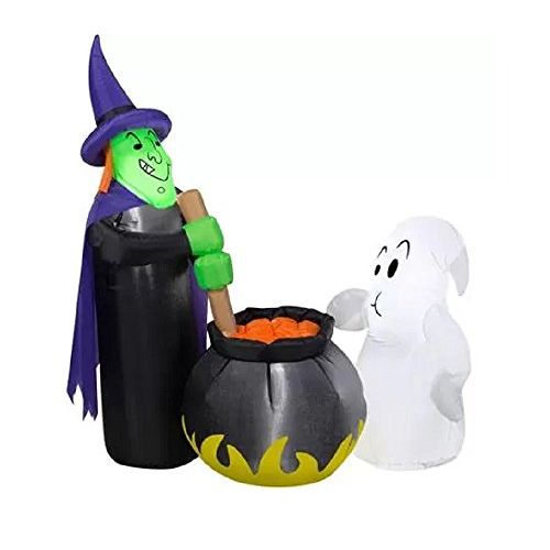  할로윈 용품Airblown Halloween Inflatable Witchs Brew Witch Cauldron Ghost 4ft. Yard Decor Gemmy