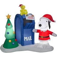 할로윈 용품Gemmy 6.5 Airblown Snoopy and Woodstock w/Mailbox Scene Peanuts Christmas Inflatable