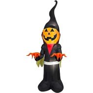 Gemmy 10 ft Lighted Halloween Airblown Inflatable Scary Pumpkin Ghoul Reaper