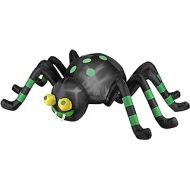 Halloween Inflatable 8 Animated Spider with Spinning Eyes By Gemmy
