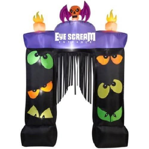  할로윈 용품Inflatable Halloween Decoration 9.5 Feet Gemmy Airblown Archway Eye Scream Yard Garden Outdoor Entrance