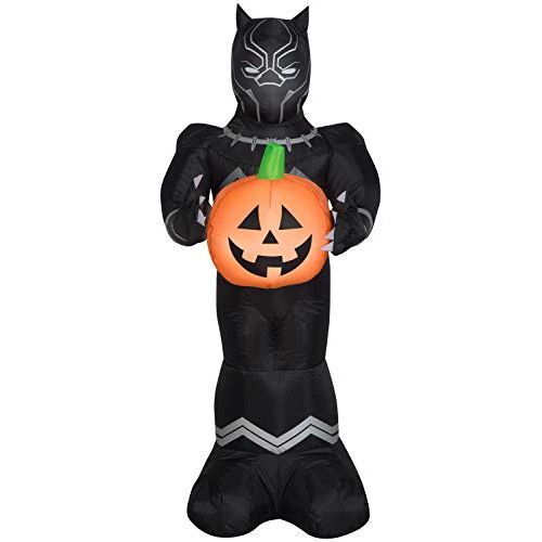  할로윈 용품Gemmy 3.5 Airblown Black Panther w/Pumpkin Halloween Inflatable