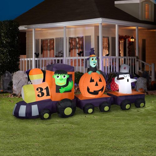  할로윈 용품Gemmy 11.5 Airblown Inflatable Halloween Train Scene