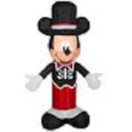 Gemmy 3 1/2 Airblown Inflatable Mickey Mouse Wearing A Skeleton Outfit Yard Decoration 222878