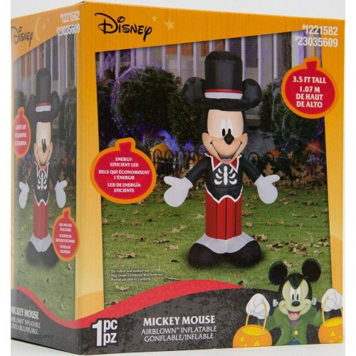  할로윈 용품Gemmy 3 1/2 Airblown Inflatable Mickey Mouse Wearing A Skeleton Outfit Yard Decoration 222878