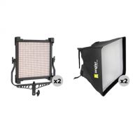 Genaray Spectro LED 1200B1 Bi-Color LED Light Panel (2-Light Kit with Softboxes)