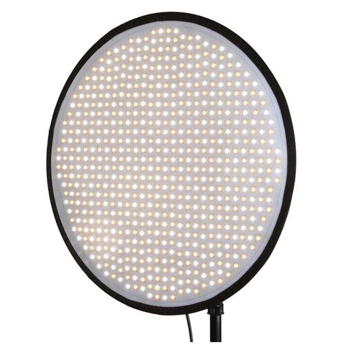  Genaray PortaSun Round Flexible Bi-Color LED Light with Softbox and Grid V2 (20